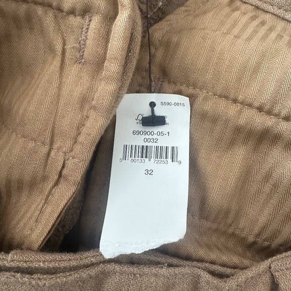 Banana Republic Linen Blend Shorts Mens 7" Tan Size 32 Casual Chino Coastal - Picture 6 of 9